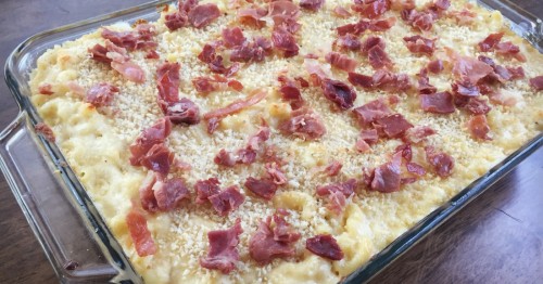 mac and cheese with proscuitto