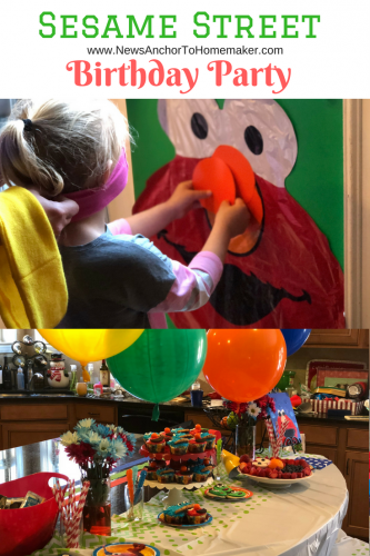 Sesame Street birthday party game ideas pin the nose on elmo