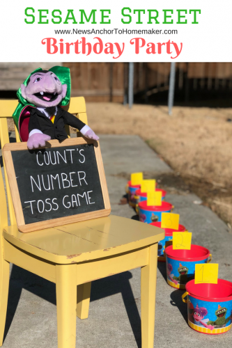 Sesame Street birthday party game the count