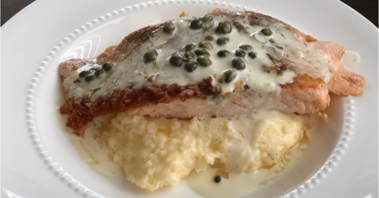 salmon with grits and caper cream sauce last resort grill athens ga menu